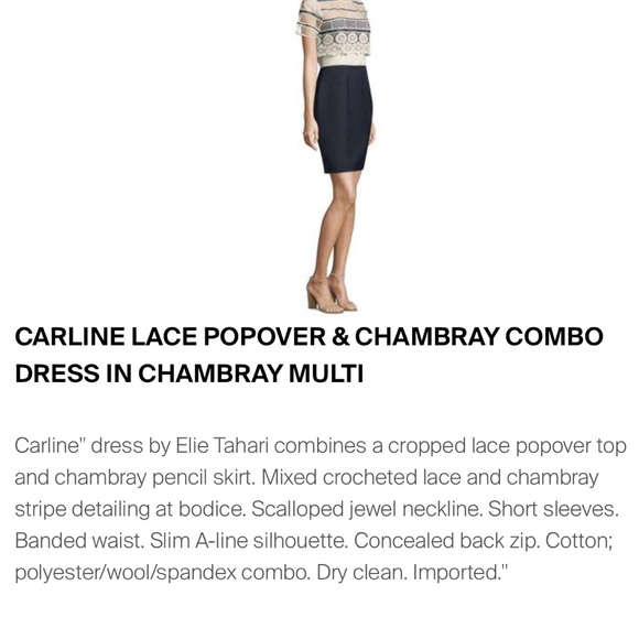 NWT Elie Tahari Dress (size 14) - Picture 10 of 10